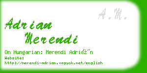 adrian merendi business card